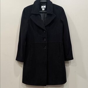 Worthington Trench Coat Black Womans size S